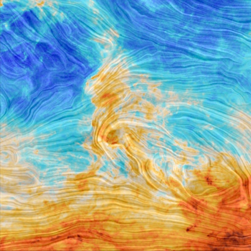 Planck's flame-filled view of the PolarisFlare