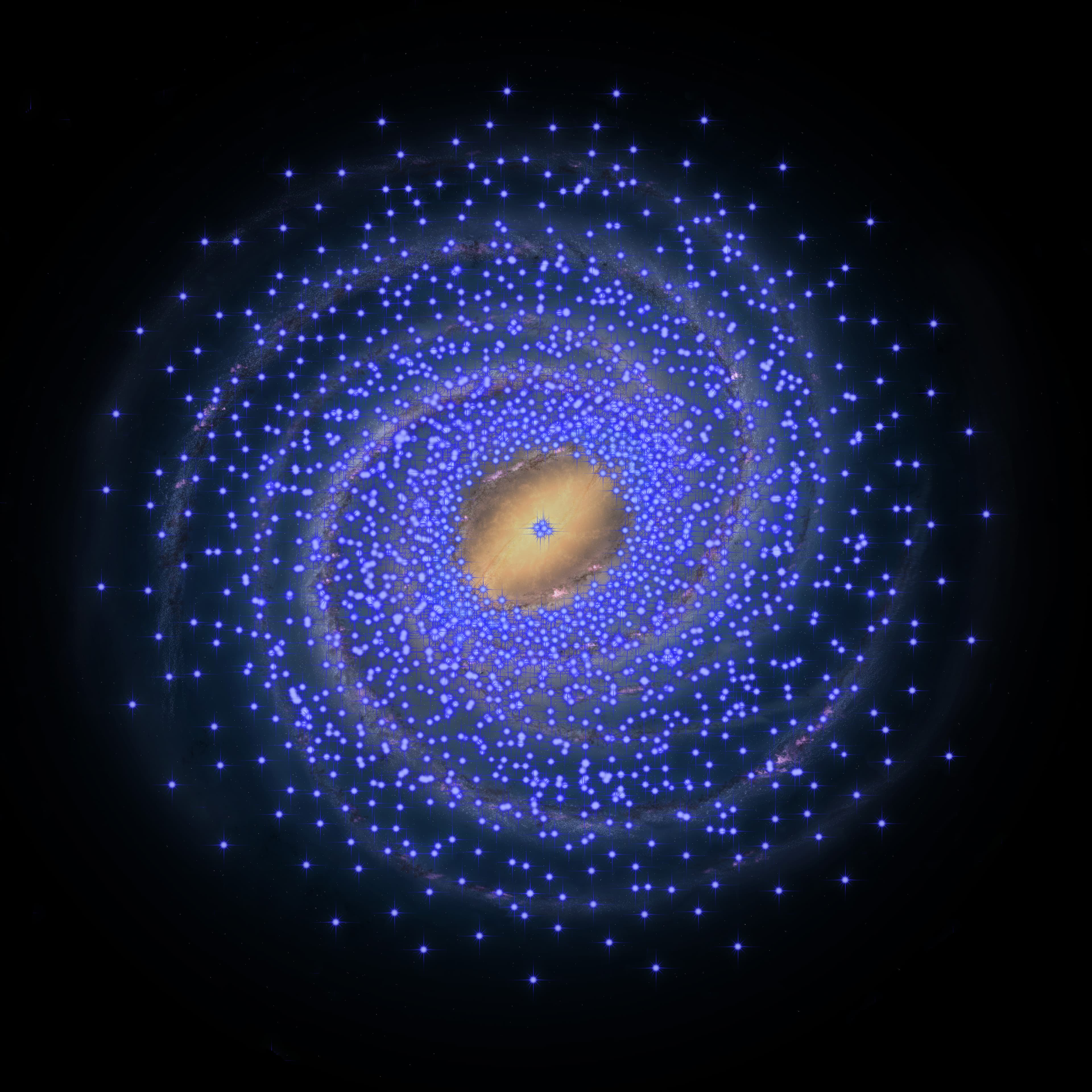 There’s a lack of young stars around the core of the Milky Way